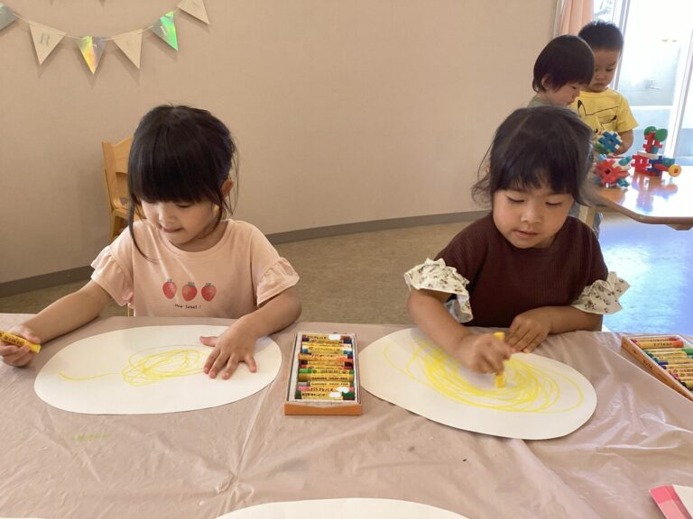 3歳児　にじチーム「夏の制作！冷やし中華を作ったよ！」